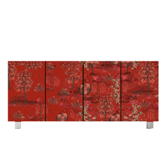 Red Landscape Cabinet