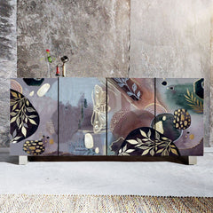 Abstract Gold Lilac Cabinet