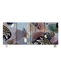 Abstract Gold Lilac Cabinet