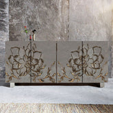 Gold Flower Design Cabinet