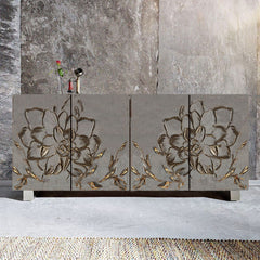 Gray Concrete Gold Flower Cabinet