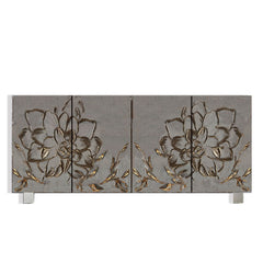 Gray Concrete Gold Flower Cabinet