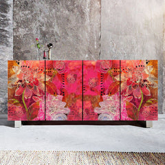 Pink Flowers Cabinet