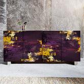 Purple & Gold Design Cabinet