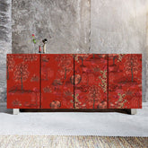 Red Landscape Cabinet