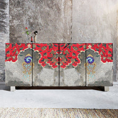 Concrete Traditional Red Cabinet