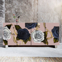 Vintage Pink Rose Cabinet