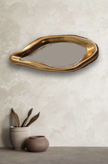 Golden Eye Shape Mirror