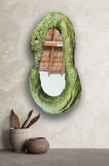 Green Concrete Mirror