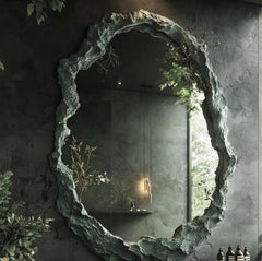 Grey Concrete Rough Mirror