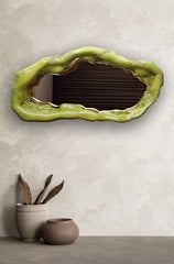 Light Green Leaf Mirror