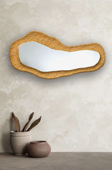 Orange Concrete Mirror