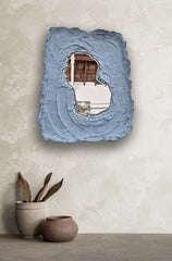 Pale Blue Concrete Mirror