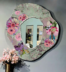 Pastel Colour Flower Mirror