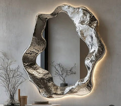 Silver Random Shape Mirror
