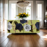 Vintage Green Rose Cabinet