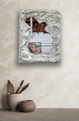 White Concrete Mirror