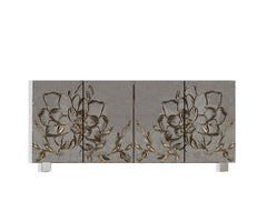 Gold Flower Design Cabinet