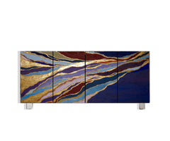 Blue Gold Wave Cabinet