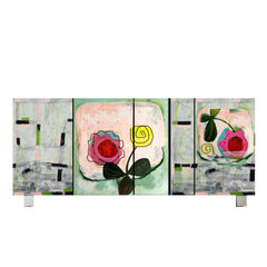 Mint Flower Cabinet