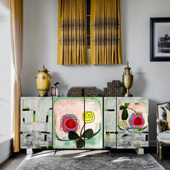Mint Flower Cabinet